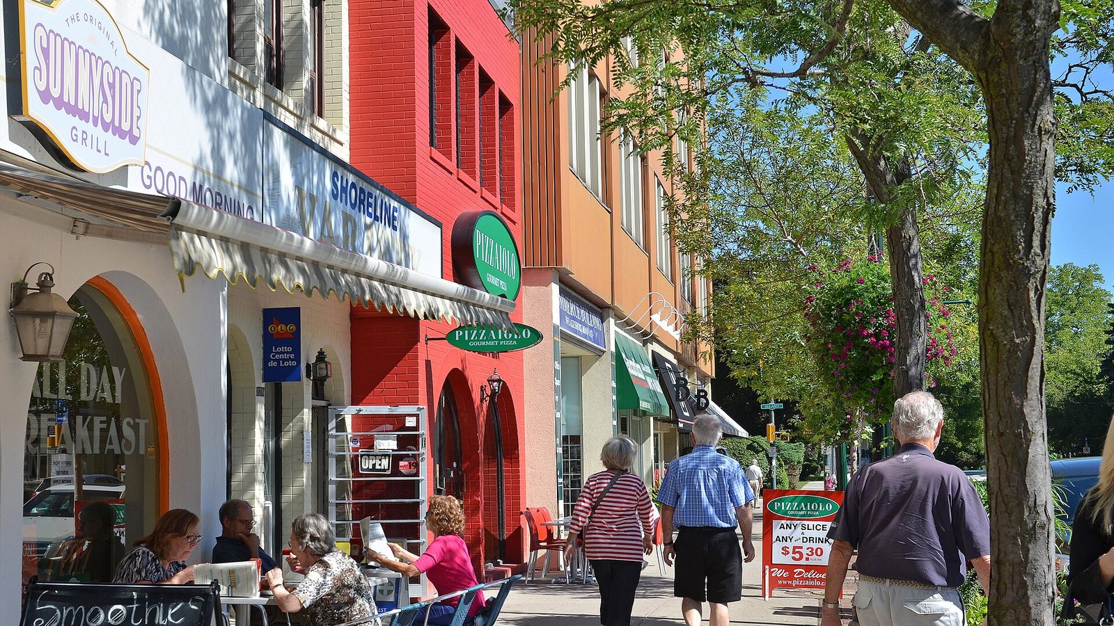 Lakeshore Road East in downtown Oakville